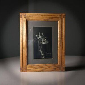 Original Scratchboard Giraffe Portrait by Carol Kehler-Hemdal (1985), Registered